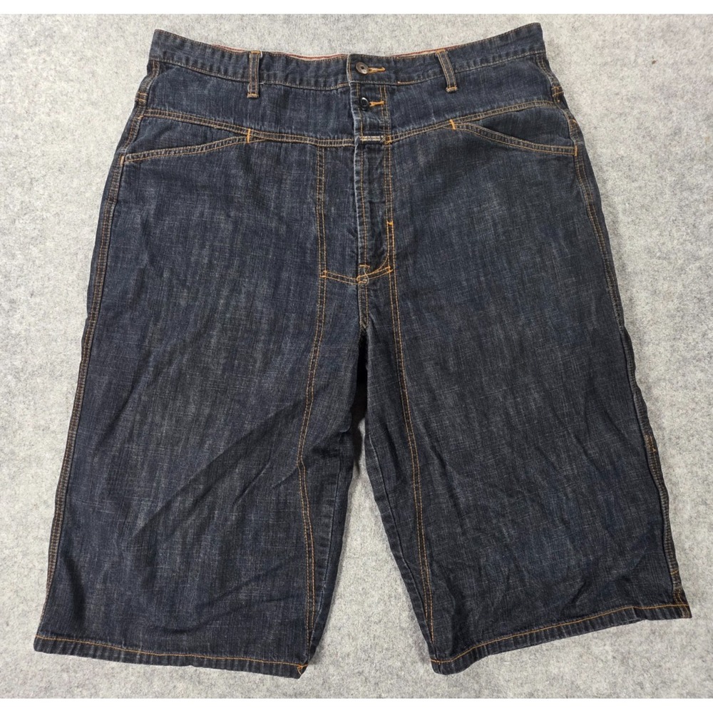 Le Jean De Marithe Francois Girbaud Shorts Mens 38 Dark Wash Vintage Y2K Baggy